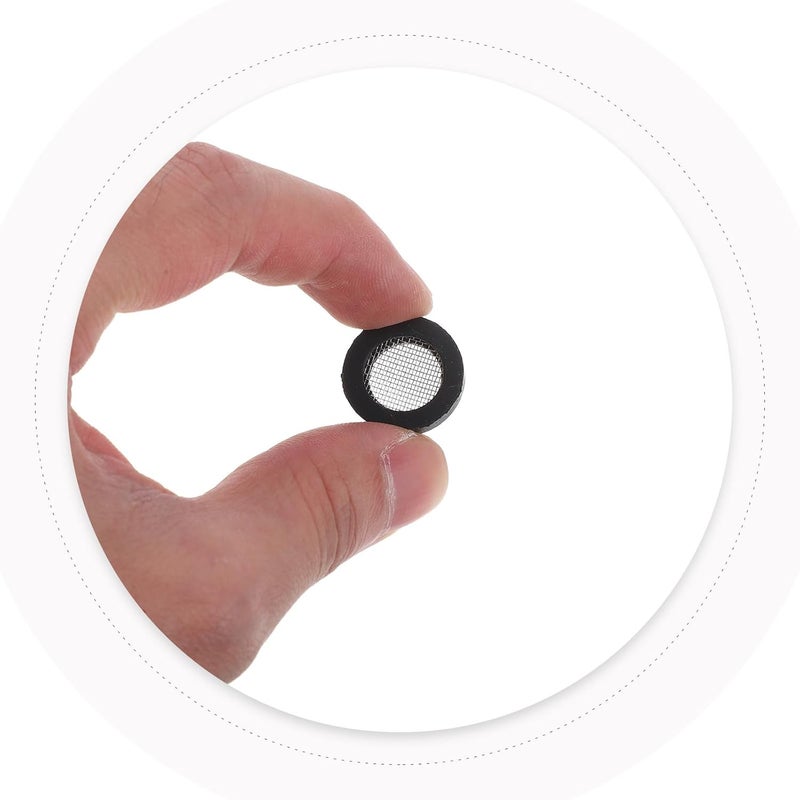 24Pcs Black Rubber Gasket with Screen Mesh 1 2 Inch Filter Washer for Shower Hose Faucet Water Pipes - Image 4